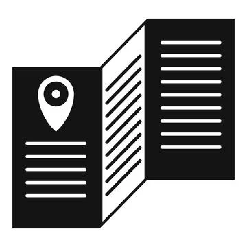 Guide brochure icon, simple style Ilustração Stock