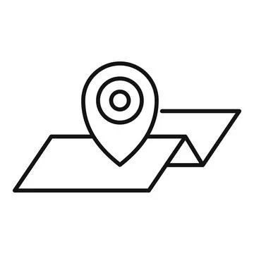 Guide city map icon, outline style Illustrazione stock