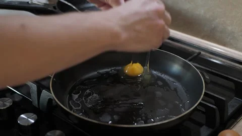 Guide to Cooking Eggs in a Frying Pan Stockbeeldmateriaal 317194341
