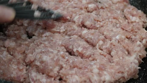 Guide for Cooking Ground Meat Stock Footage 312075936