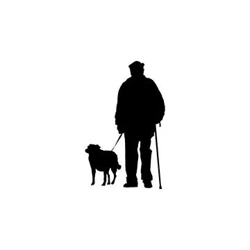Guide dog icon. Simple style guide dog project poster background symbol. Gu.. Stock Illustration