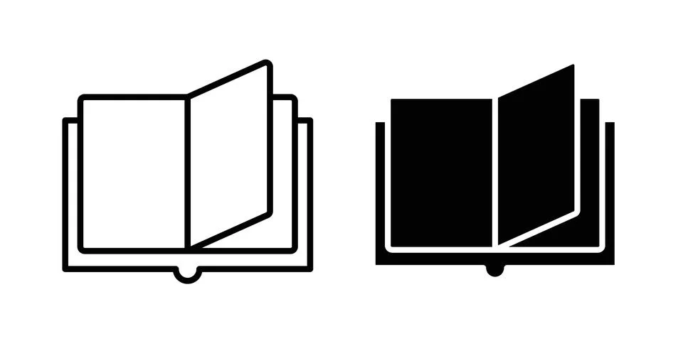 Guide icon drawing lines. Silhouette style vector bundle Stock Illustration