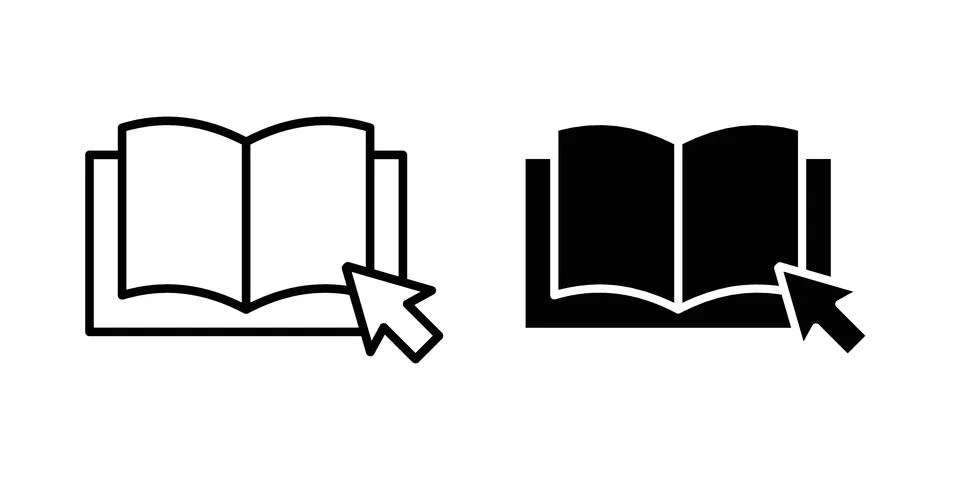 Guide icon linear versions pack on white background Stock Illustration