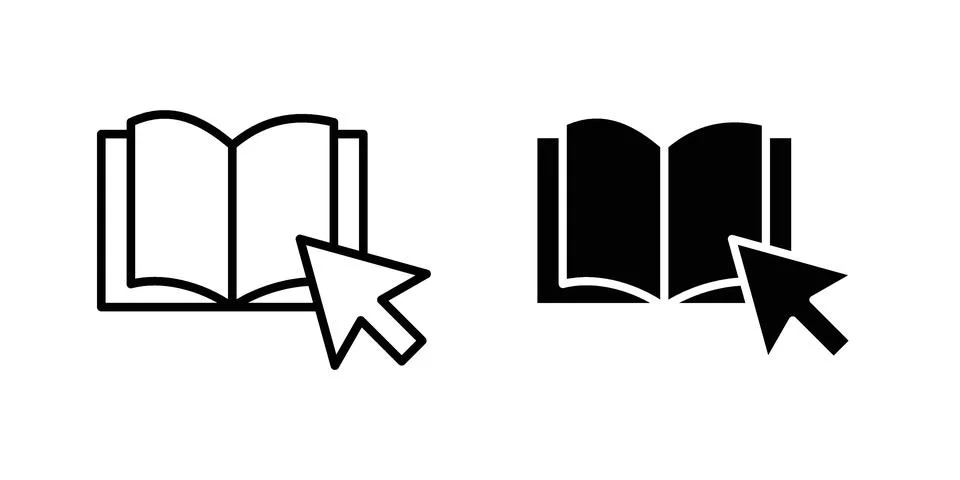 Guide icon pack with silhouette and stroke web icons Stock Illustration