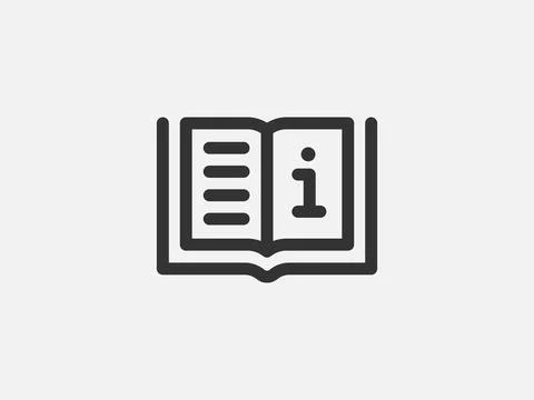 Guide icon vector, user manual. Service information document, instruction. Stock Illustration