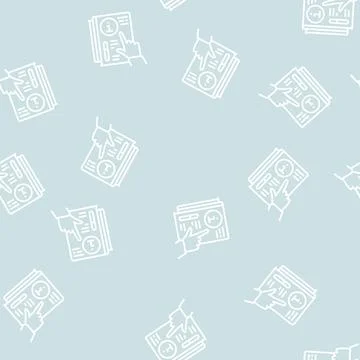 Guide information line seamless pattern Illustrazione stock