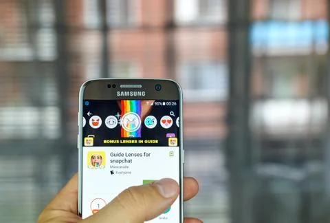 Guide lenses for Snapchat Stock Photos