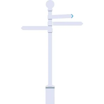 Guide post arrow signage vector flat icon Stock Illustration