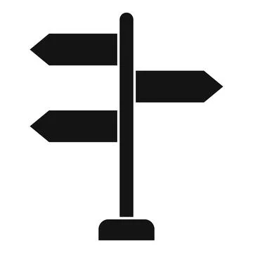 Guide sign board icon, simple style Ilustração Stock