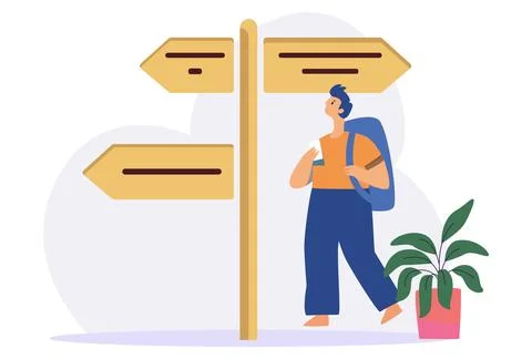 Guide Sign Concept Illustration Stock Illustration