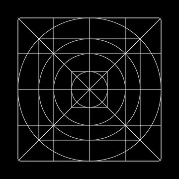 Guide, sizing for application logo design. App icon size minimalist template Illustrazione stock