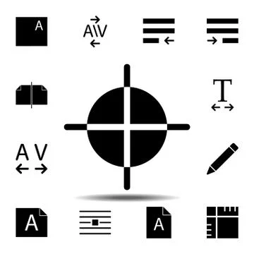 Guide, text icon. Simple glyph, flat vector of Text editor set icons for UI a Illustrazione stock