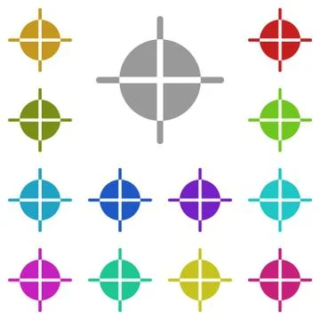 Guide, text multi color icon. Simple thin line, outline vector of Text editor Stock Illustration