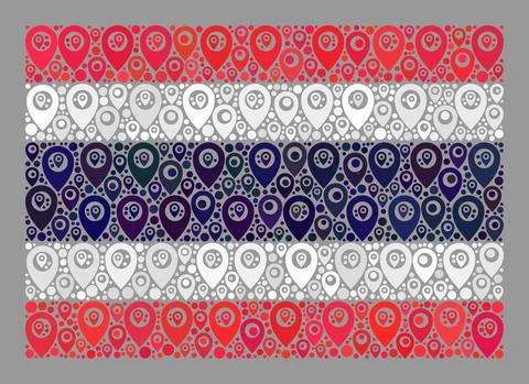 Guide Thailand Flag - Collage with Cursor Items Stock Illustration