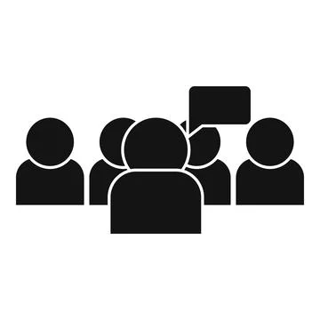 Guide tour group icon, simple style Stock Illustration
