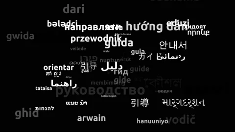 Guide Translated in 64 Worldwide Languages Endless Looping 3d Zooming Wordclo Stock Footage 145206079
