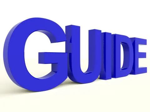 Guide word as symbol for guidance or training Stock Illustration