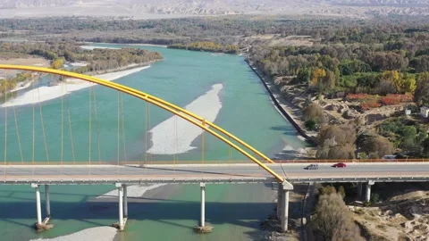 Guide Yellow River bridge, Guide of Qinghai province Stock-Footage 151990136