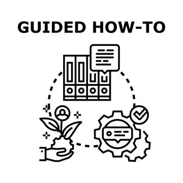 Guided how to process development and progress Stock Illustration