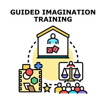 Guided imagination training for skill development and therapy 스톡 일러스트