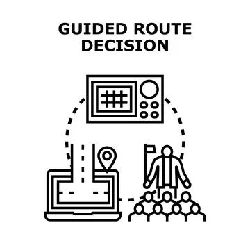 Guided route decision making for business strategy Stock Illustration