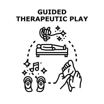 Guided therapeutic play session vector concept Stock Illustration