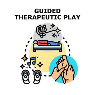 Guided therapeutic play session vector concept 스톡 일러스트