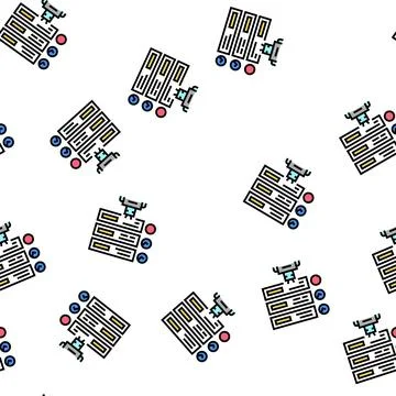 Guideline system vector seamless pattern 스톡 일러스트