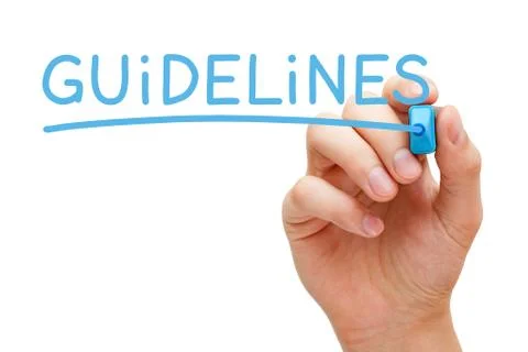Guidelines Blue Marker Foto stock