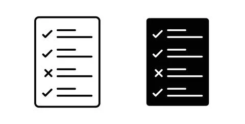 Guidelines icon in black and white. vector icon pack for websites Stock Illustration