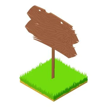 Guidepost icon, isometric style Stock Illustration