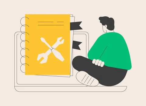 Guides abstract concept vector illustration. Ilustración de archivo