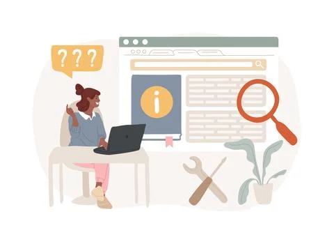 Guides isolated concept vector illustration. Ilustración de archivo