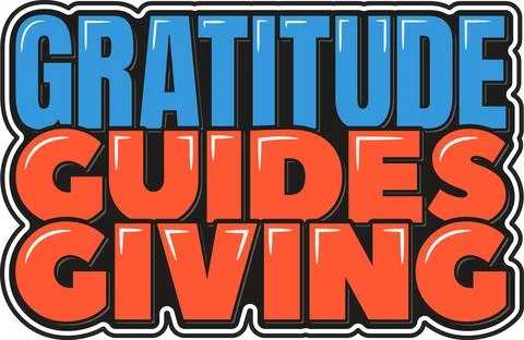 Guiding Gratitude Giving Vector Stock Illustration