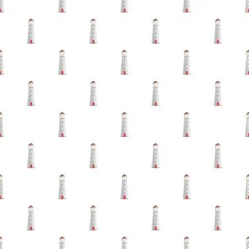 Guiding light towers creating a decorative seamless background 库存插图