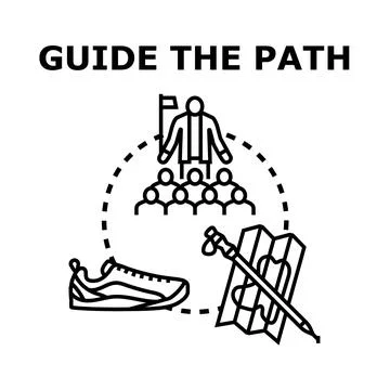 Guiding the path and leading the way concept Stock Illustration