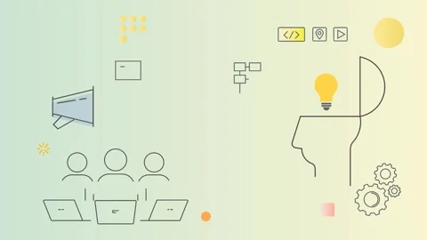 Guiding Team's communication - Foster Creative Thinking - Team Working Process Stock Footage 272663689