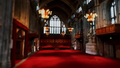 Guildehall Great Hall in London Stockbeeldmateriaal 140448901