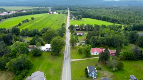 Guildhall Vermont Aerial Stock Footage 306681983
