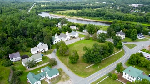 Guildhall Vermont Aerial Stock Footage 306681989