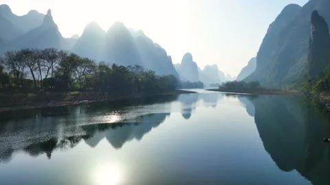Guilin landscape scenery Video stock 232076166