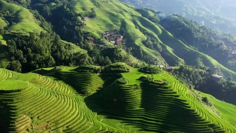 Guilin Terraces Stock Footage 138357373
