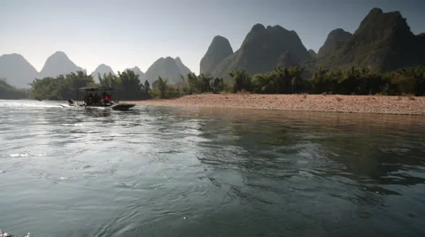 Guilin yangshuo landscape Video stock 61386148