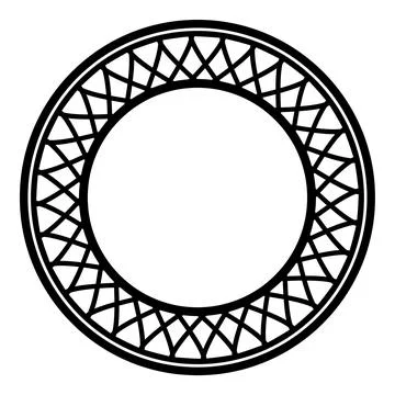 Guilloche Donut Pattern Flat Graphics Illustration Illustrazione stock