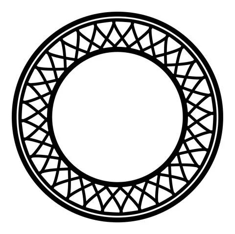 Guilloche Donut Pattern Flat Graphics Illustration イラスト素材