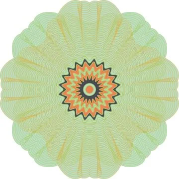 Guilloche effect rosette vector illustration Stock Illustration