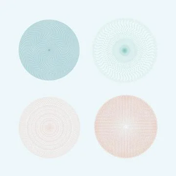 Guilloche element pattern for certificate, simple vector illustration for editin イラスト素材