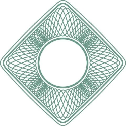 Guilloche elements for design diploma Stock Illustration