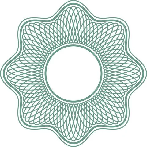 Guilloche elements for design diploma Stock Illustration