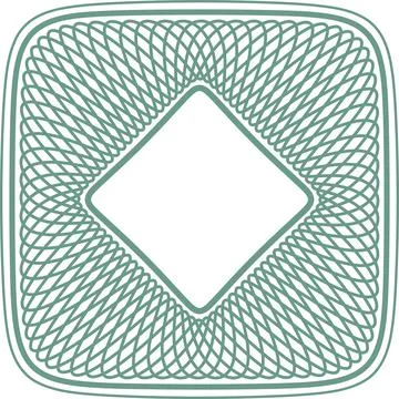 Guilloche elements for design diploma Illustrazione stock